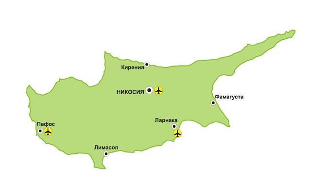 Аэропорты на Кипре - Ларнака, Пафос, Никосия (Эрджан)